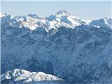 Špik nad Špranjo - Modeon del Buinz 2554 m V daljavi Triglav